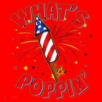 Funny 4th Of July What's Poppin Fireworks Rocket Santa Hat thumb 1