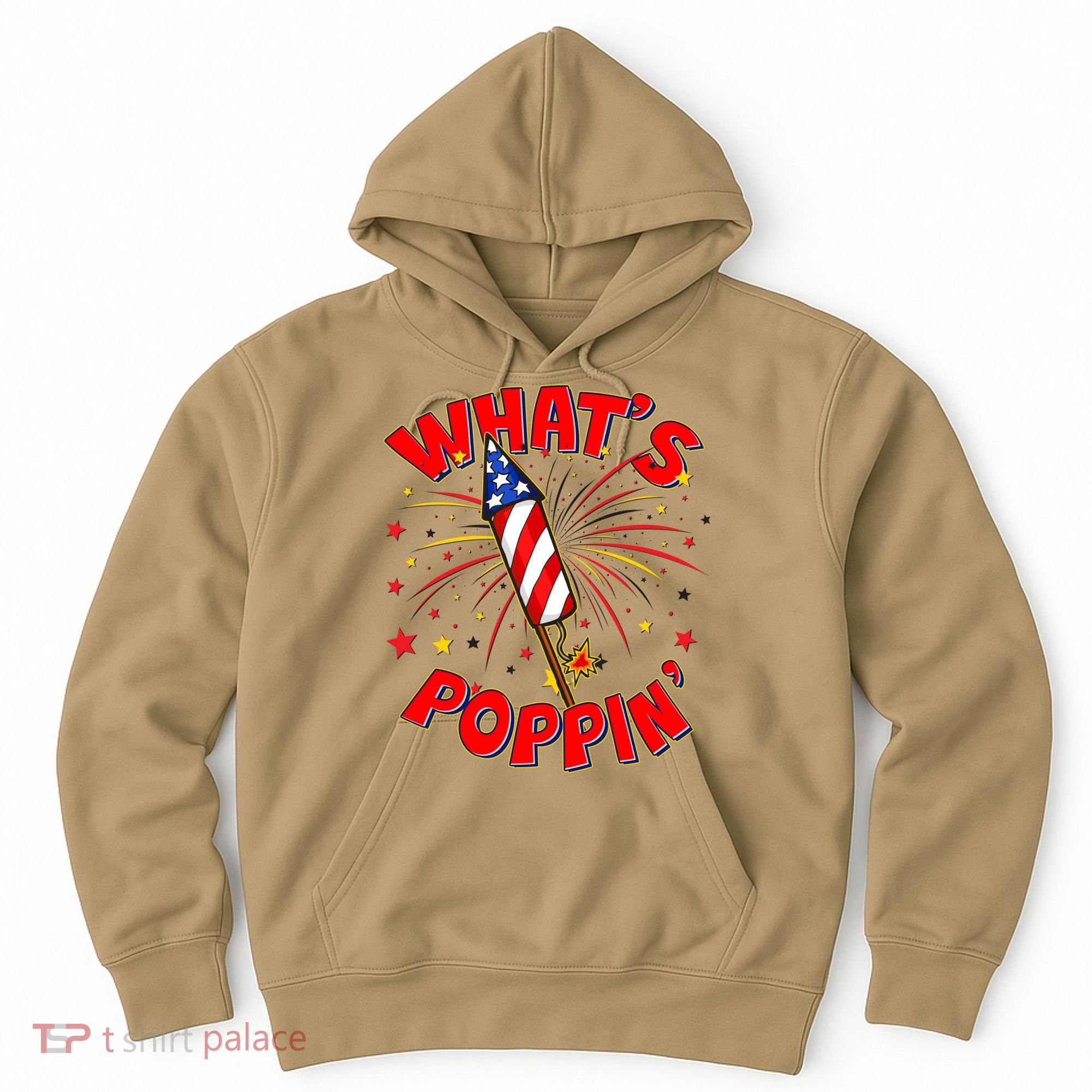 Funny 4th Of July What's Poppin Fireworks Rocket Hoodie