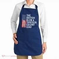 Funny 4th Of July The British Blew A 13 Colony Lead Retro Apron thumb 2