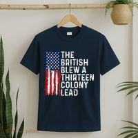 Funny 4th Of July The British Blew A 13 Colony Lead Retro T-Shirt thumb 2