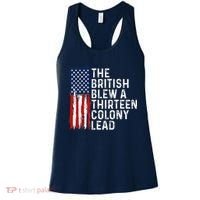 Funny 4th Of July The British Blew A 13 Colony Lead Retro Women's Tank Top thumb 0