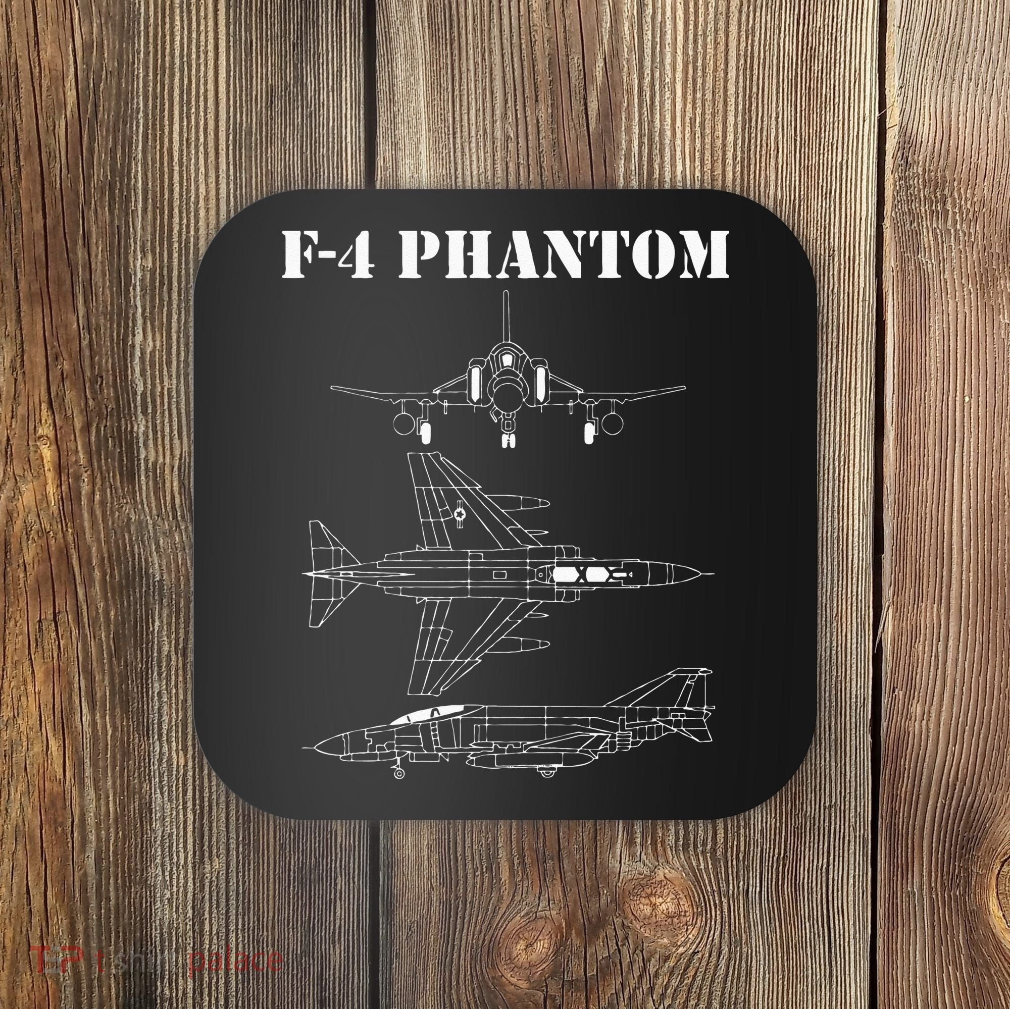 F 4 Phantom Fighter Jet Airplane Pilot Military Aircraft F4 Coaster