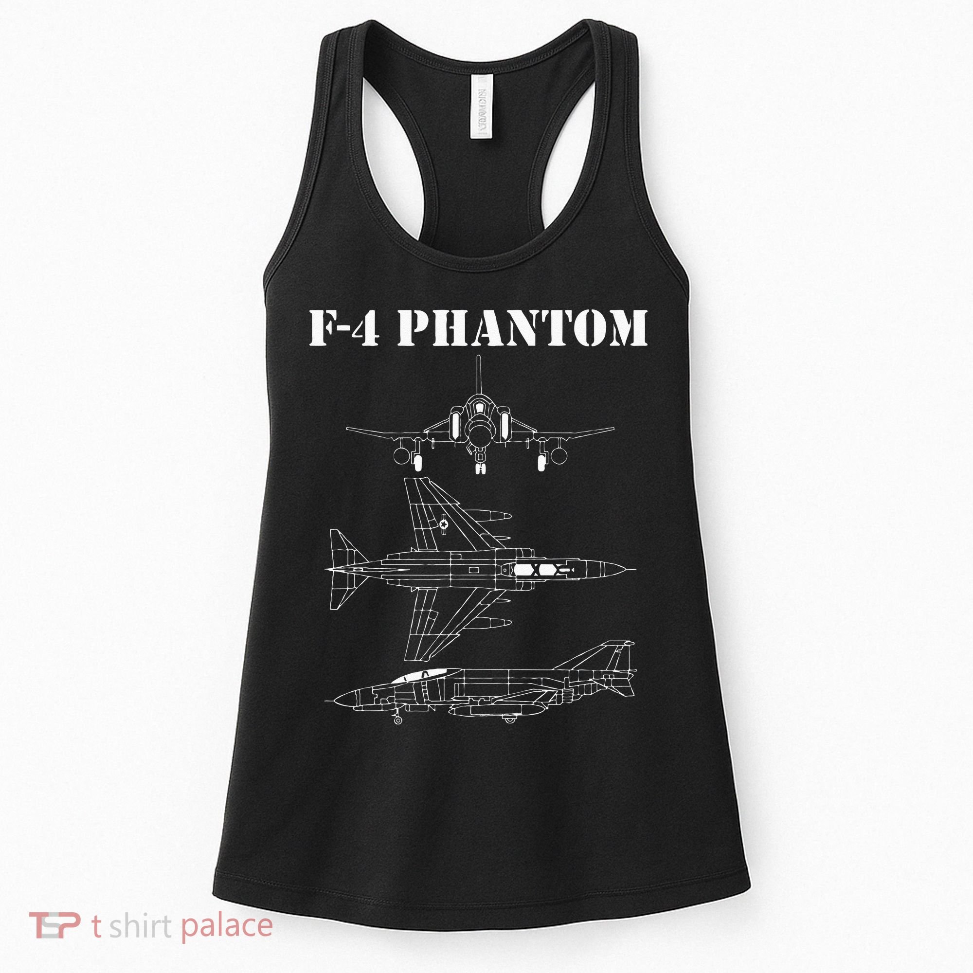 F 4 Phantom Fighter Jet Airplane Pilot Military Aircraft F4 Women's Tank Top