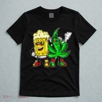 Funny 420 Pot Leaf Marijuana Bong Beer Drunk Weed Cannabis T-Shirt thumb 5