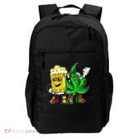 Funny 420 Pot Leaf Marijuana Bong Beer Drunk Weed Cannabis Backpack thumb 0