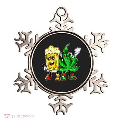 Funny 420 Pot Leaf Marijuana Bong Beer Drunk Weed Cannabis Ornament