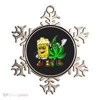 Funny 420 Pot Leaf Marijuana Bong Beer Drunk Weed Cannabis Ornament thumb 0