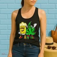 Funny 420 Pot Leaf Marijuana Bong Beer Drunk Weed Cannabis Women's Tank Top thumb 2