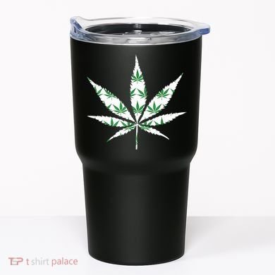 Funny 420 Stoner THC Marijuana Cannabis Weed Pot Leaf Smoker Tumbler