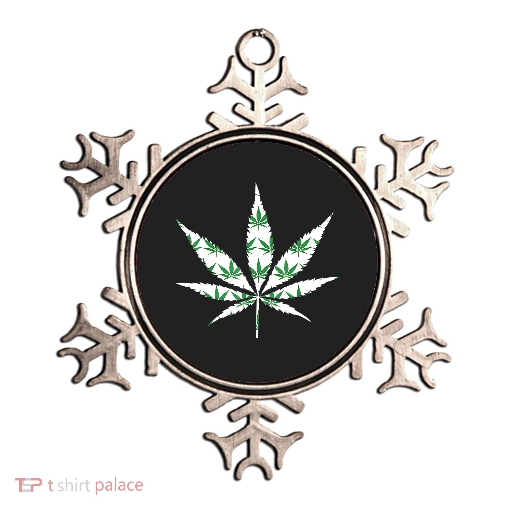 Funny 420 Stoner THC Marijuana Cannabis Weed Pot Leaf Smoker Ornament