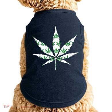 Funny 420 Stoner THC Marijuana Cannabis Weed Pot Leaf Smoker Doggie Tank