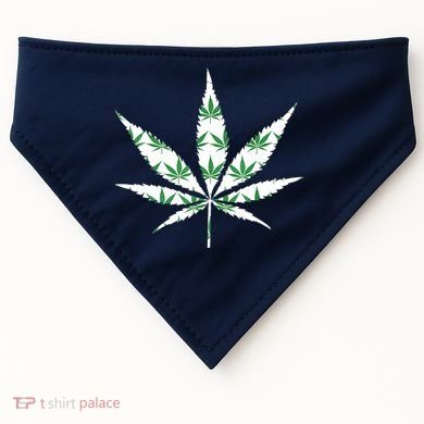 Funny 420 Stoner THC Marijuana Cannabis Weed Pot Leaf Smoker USA-Made Doggie Bandana