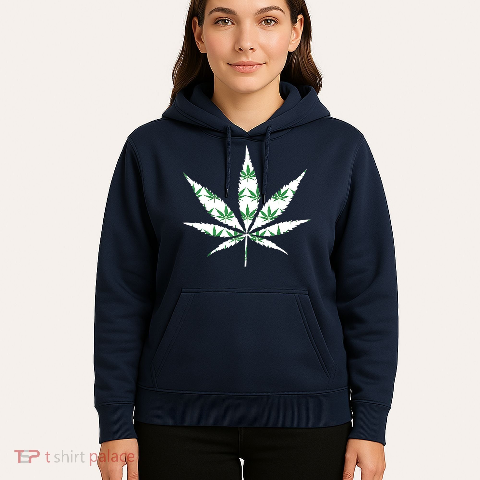 Funny 420 Stoner THC Marijuana Cannabis Weed Pot Leaf Smoker Hoodie