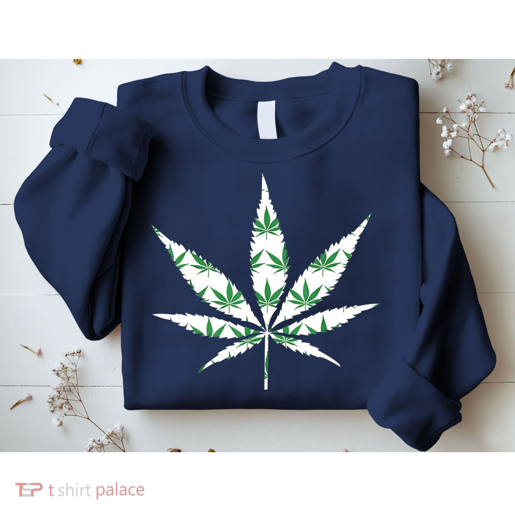 Funny 420 Stoner THC Marijuana Cannabis Weed Pot Leaf Smoker Sweatshirt