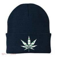 Funny 420 Stoner THC Marijuana Cannabis Weed Pot Leaf Smoker Beanie thumb 0