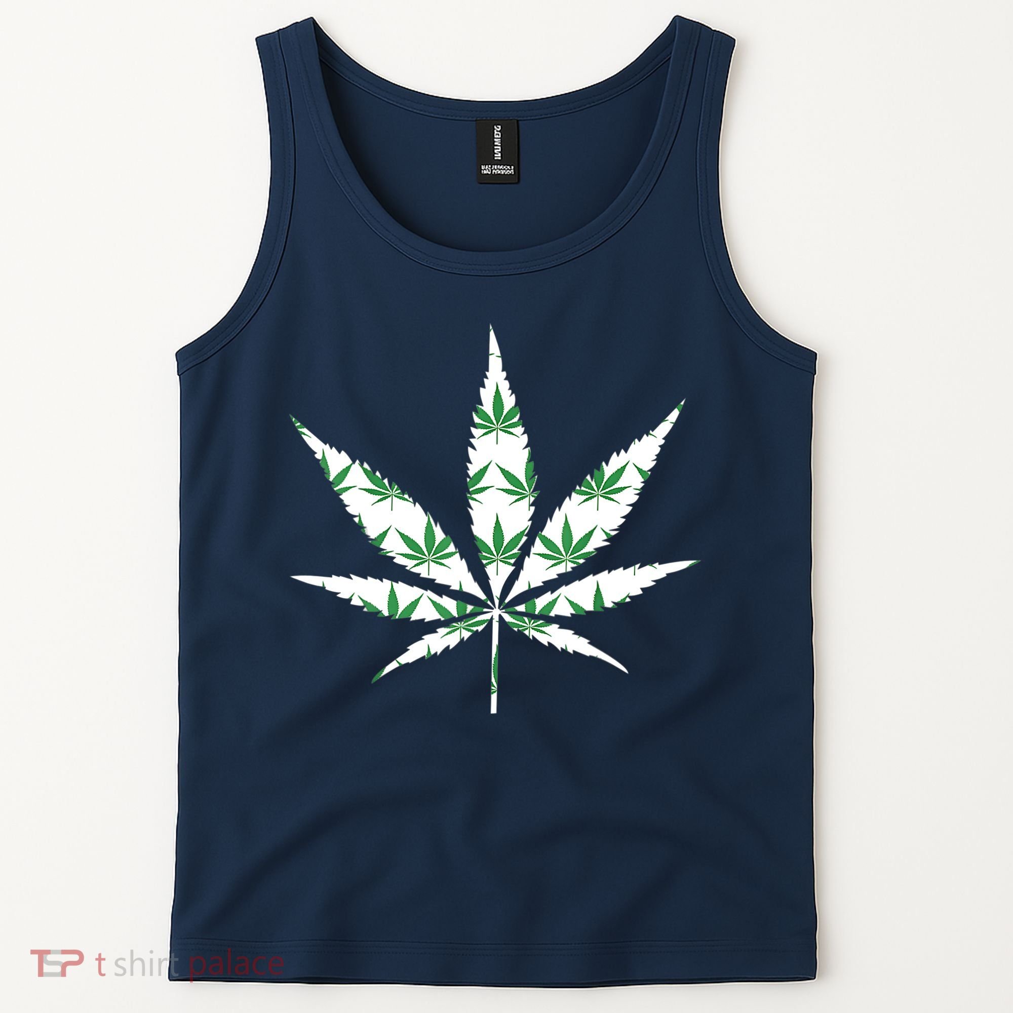 Funny 420 Stoner THC Marijuana Cannabis Weed Pot Leaf Smoker Tank Top