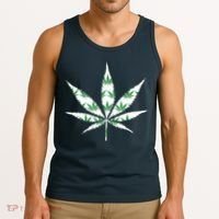 Funny 420 Stoner THC Marijuana Cannabis Weed Pot Leaf Smoker Tank Top thumb 3