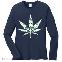 Funny 420 Stoner THC Marijuana Cannabis Weed Pot Leaf Smoker Women's Long Sleeve Shirt thumb 0