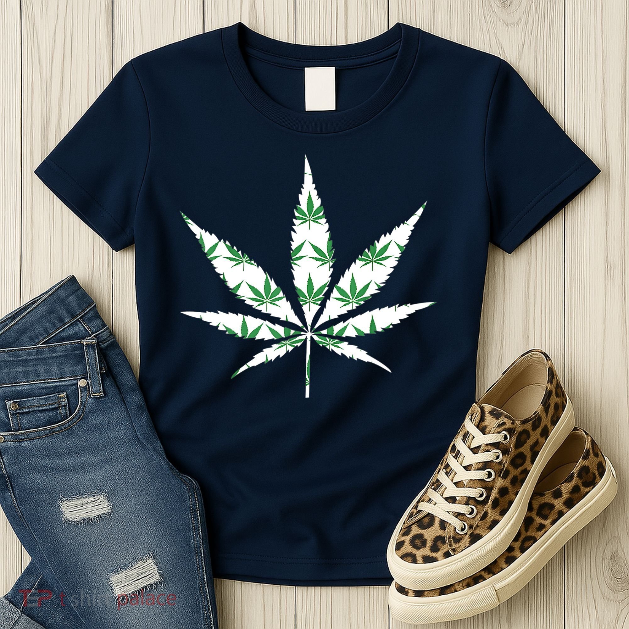Funny 420 Stoner THC Marijuana Cannabis Weed Pot Leaf Smoker Women's T-Shirt