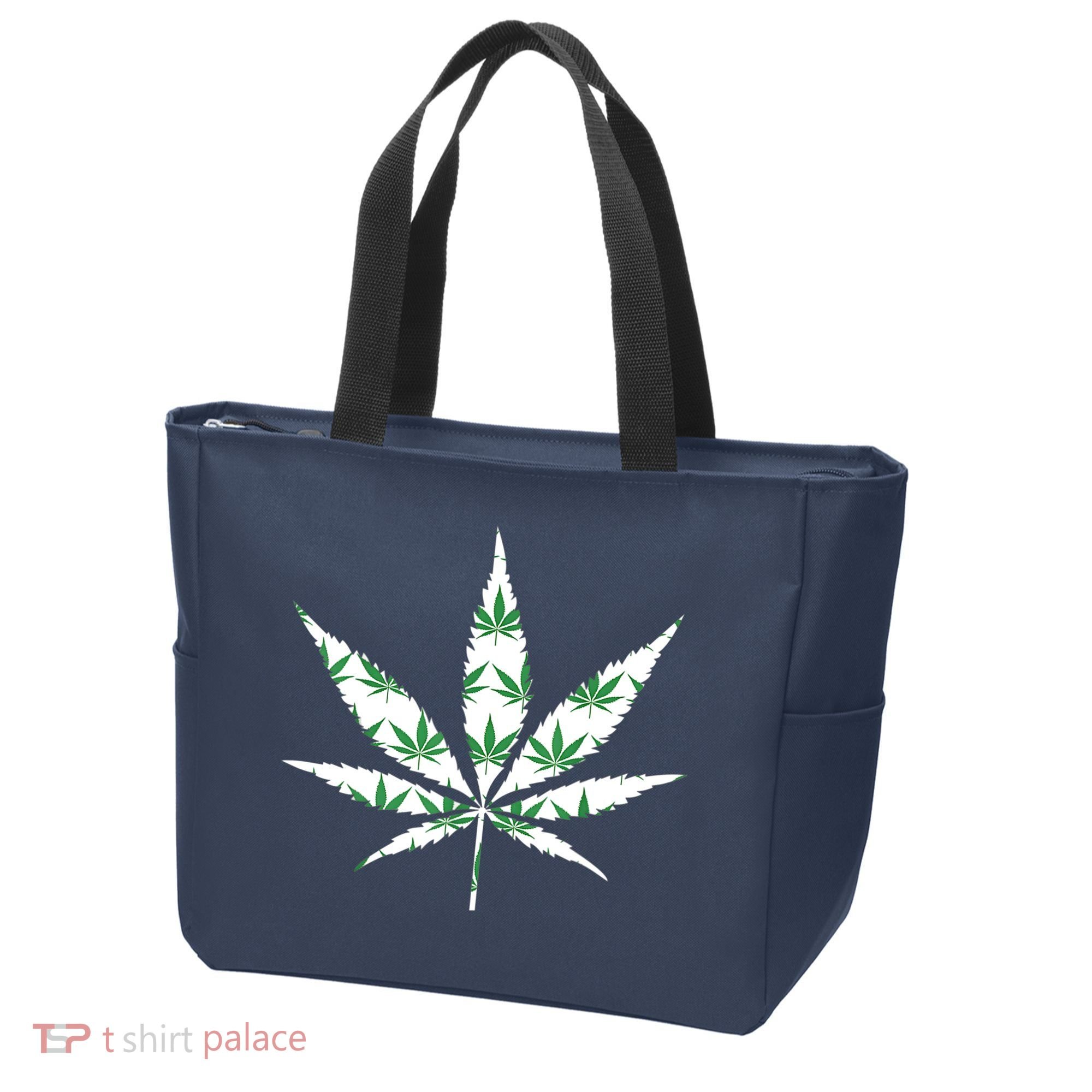 Funny 420 Stoner THC Marijuana Cannabis Weed Pot Leaf Smoker Tote Bag