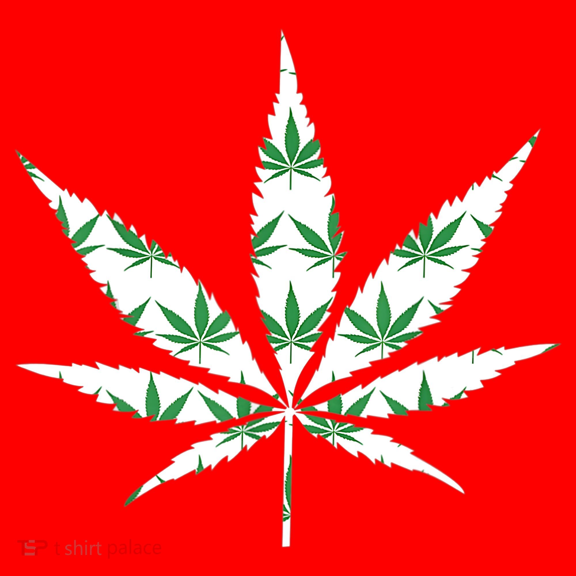 Funny 420 Stoner THC Marijuana Cannabis Weed Pot Leaf Smoker Santa Hat