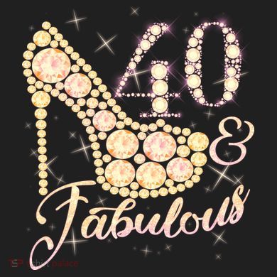 Fabulous & 40 Sparkly Heel 40th Birthday Women's Sweatshirt