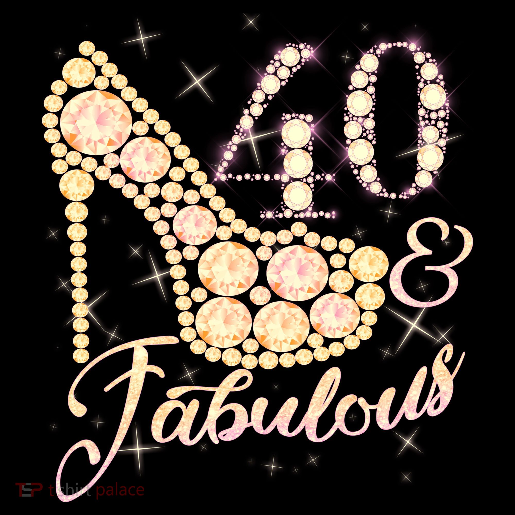 Fabulous & 40 Sparkly Heel 40th Birthday Doggie Tank