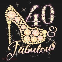 Fabulous & 40 Sparkly Heel 40th Birthday Apron thumb 3
