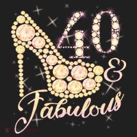 Fabulous & 40 Sparkly Heel 40th Birthday Beanie thumb 2