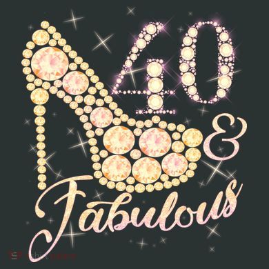 Fabulous & 40 Sparkly Heel 40th Birthday Magnet