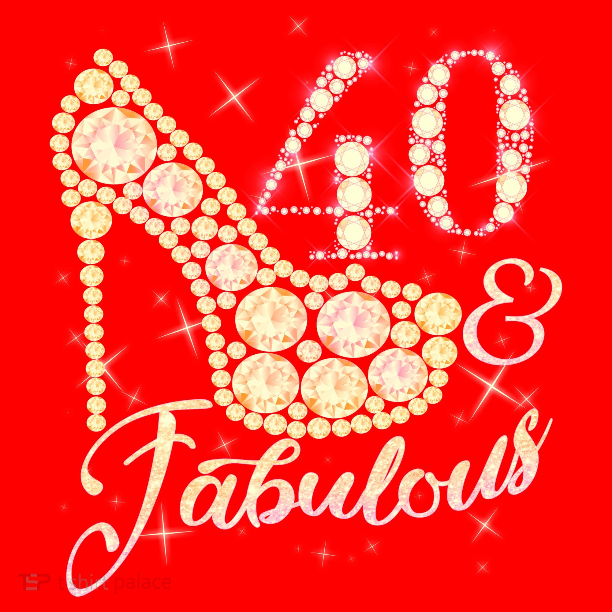 Fabulous & 40 Sparkly Heel 40th Birthday Santa Hat