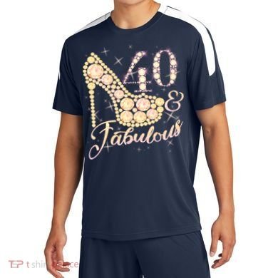 Fabulous & 40 Sparkly Heel 40th Birthday Soccer Jersey