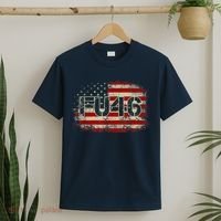 FU 46 Vintage Old American Flag Funny Biden Patriots FU46 T-Shirt thumb 2
