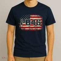 FU 46 Vintage Old American Flag Funny Biden Patriots FU46 T-Shirt thumb 3