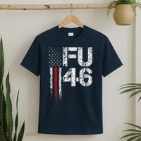 FU 46 Vintage Old American Flag Funny Biden Patriots FU46 T-Shirt thumb 2