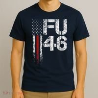 FU 46 Vintage Old American Flag Funny Biden Patriots FU46 T-Shirt thumb 3