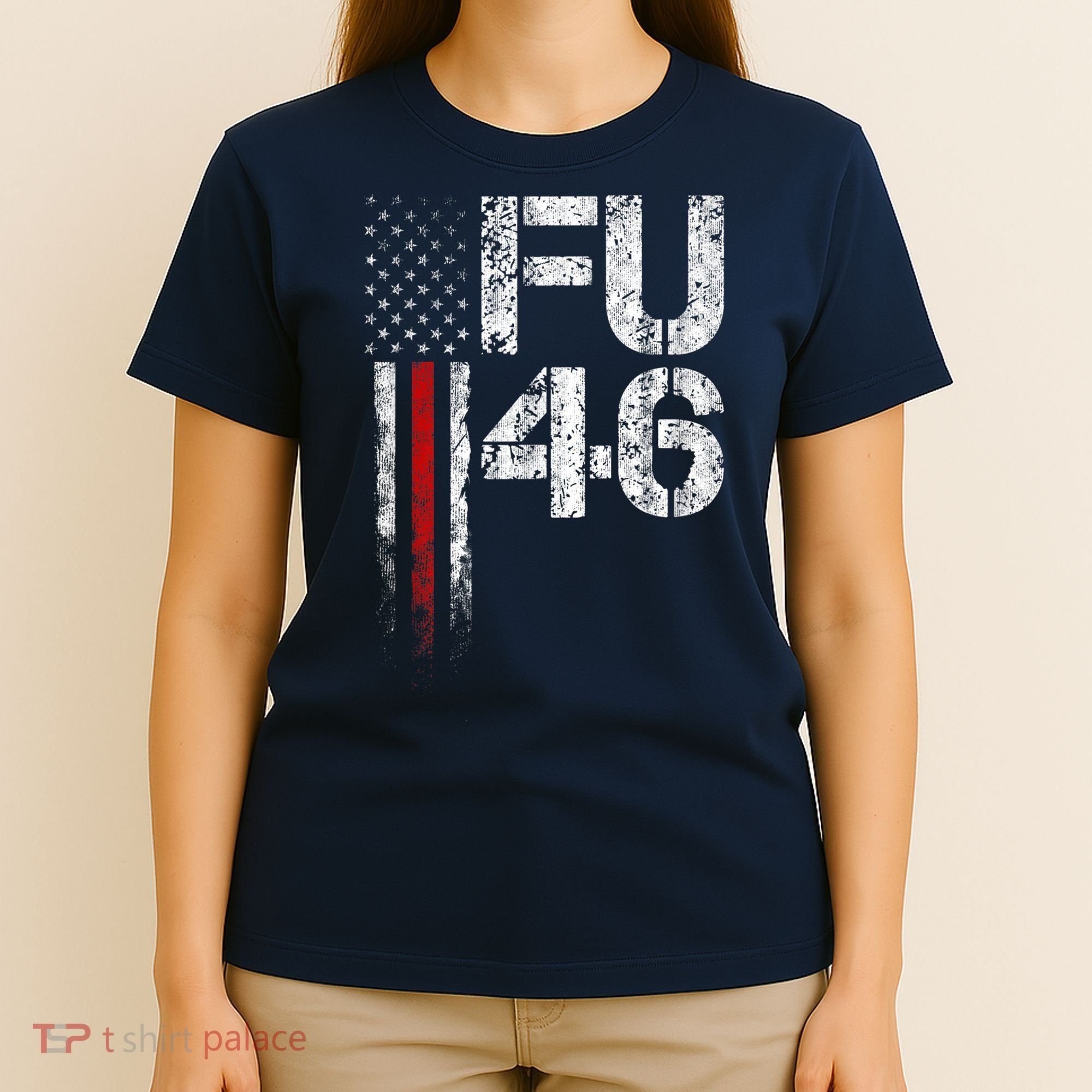 FU 46 Vintage Old American Flag Funny Biden Patriots FU46 T-Shirt