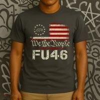 FU 46 Vintage 1776 American Flag Funny Biden Patriots FU46 T-Shirt thumb 3
