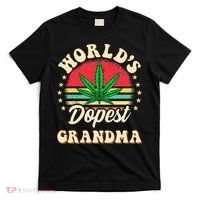 Funny 420 Weed Pot Vintage Matching Worlds Dopest Grandma T-Shirt thumb 0