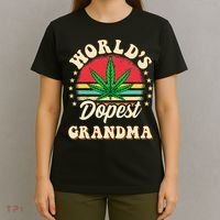 Funny 420 Weed Pot Vintage Matching Worlds Dopest Grandma T-Shirt thumb 4