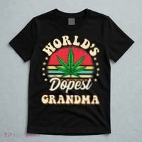 Funny 420 Weed Pot Vintage Matching Worlds Dopest Grandma T-Shirt thumb 5