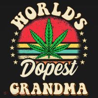 Funny 420 Weed Pot Vintage Matching Worlds Dopest Grandma T-Shirt thumb 7