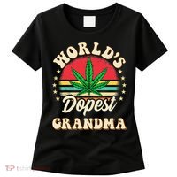Funny 420 Weed Pot Vintage Matching Worlds Dopest Grandma Women's T-Shirt thumb 0