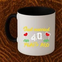 Funny 40th Wedding Anniversary Just Married 40 Years Ago Coffee Mug thumb 2