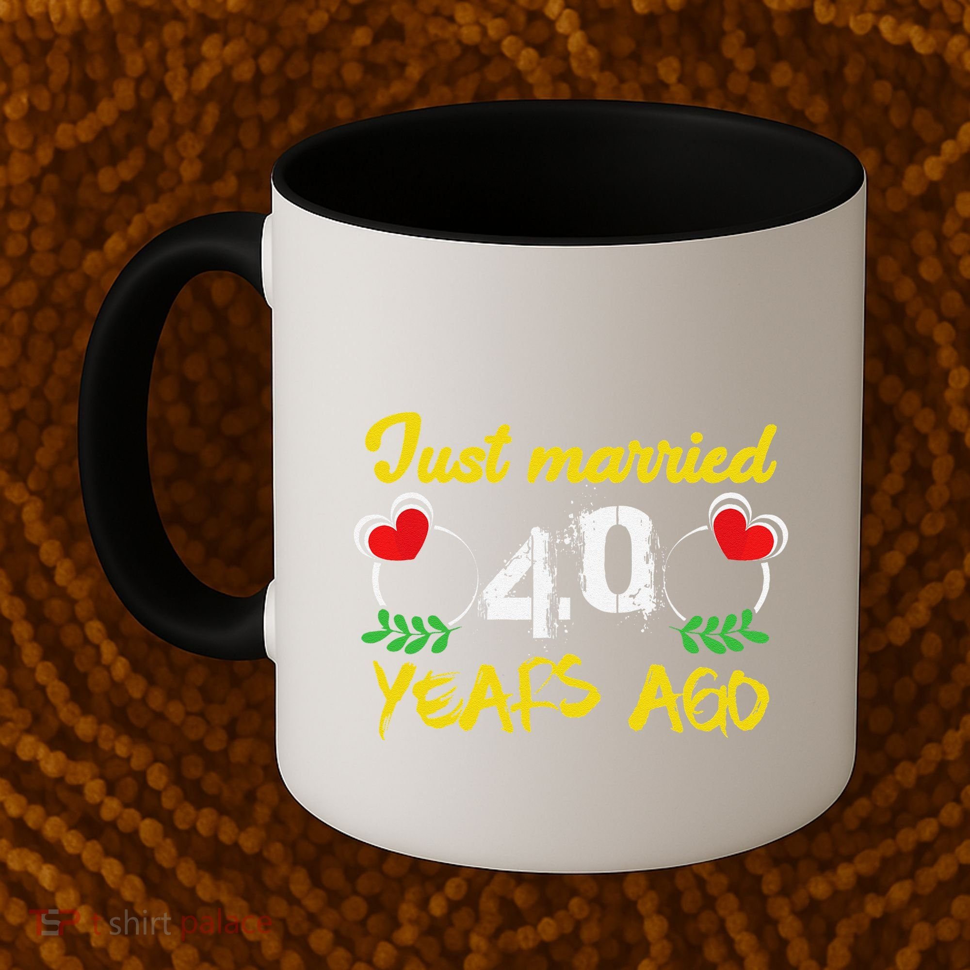Funny 40th Wedding Anniversary Just Married 40 Years Ago Coffee Mug