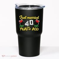 Funny 40th Wedding Anniversary Just Married 40 Years Ago Tumbler thumb 0