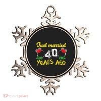 Funny 40th Wedding Anniversary Just Married 40 Years Ago Ornament thumb 0