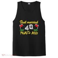 Funny 40th Wedding Anniversary Just Married 40 Years Ago PosiCharge Competitor Tank thumb 0