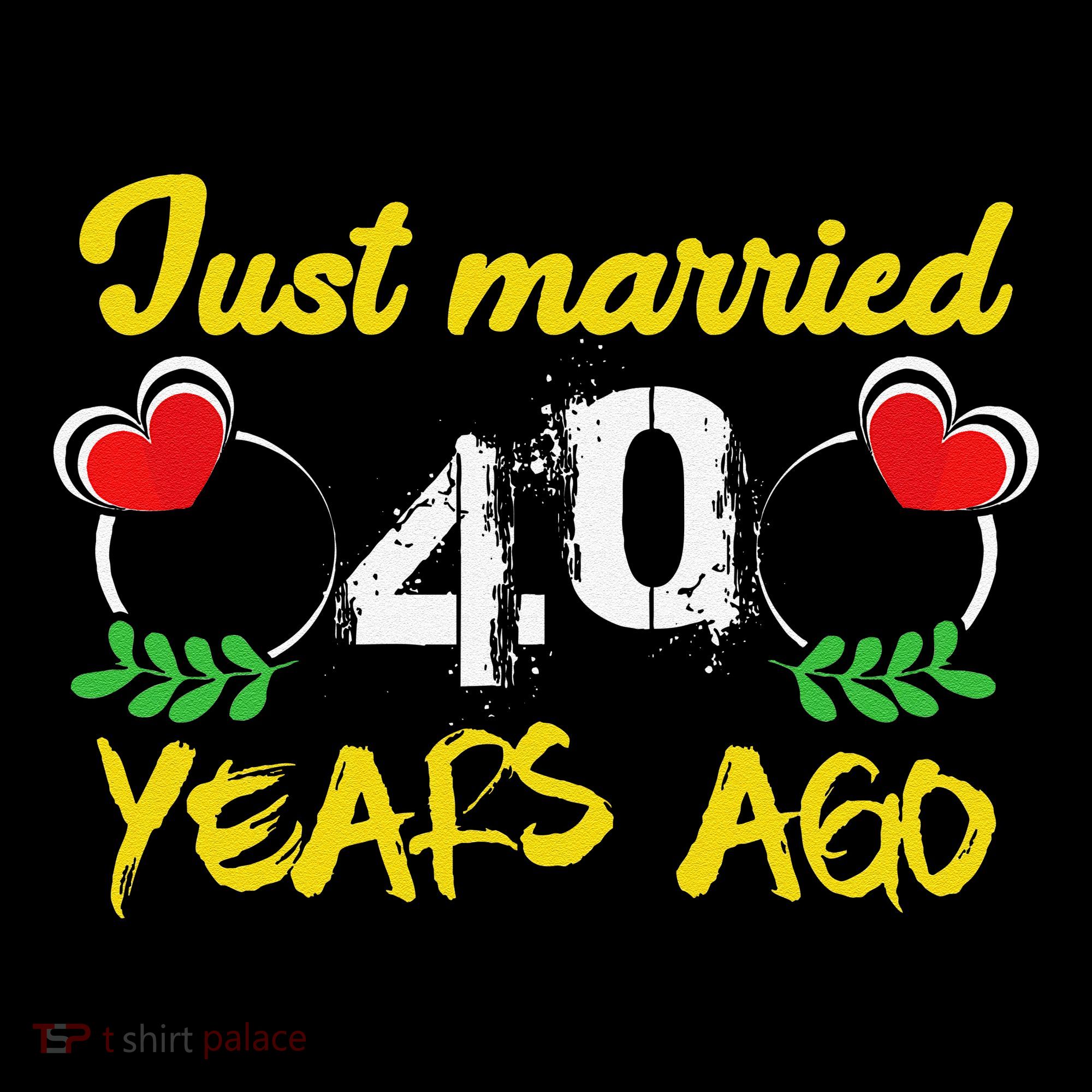 Funny 40th Wedding Anniversary Just Married 40 Years Ago Tall Hoodie