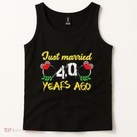 Funny 40th Wedding Anniversary Just Married 40 Years Ago Tank Top thumb 2